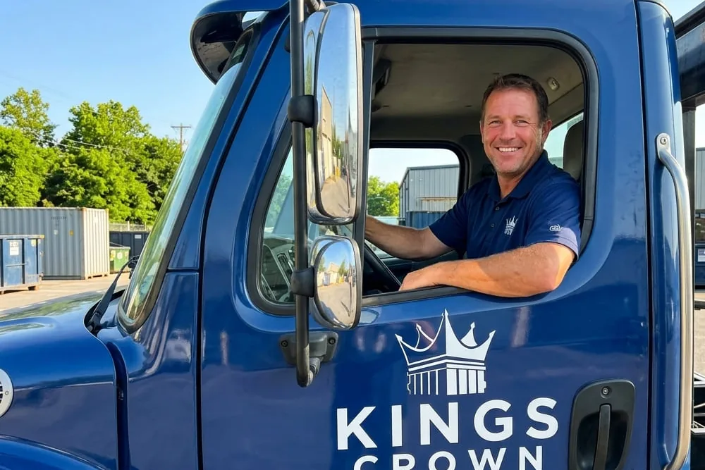 Licensed and insured Kings Crown Dumpster Rental crew in Kingsport, TN