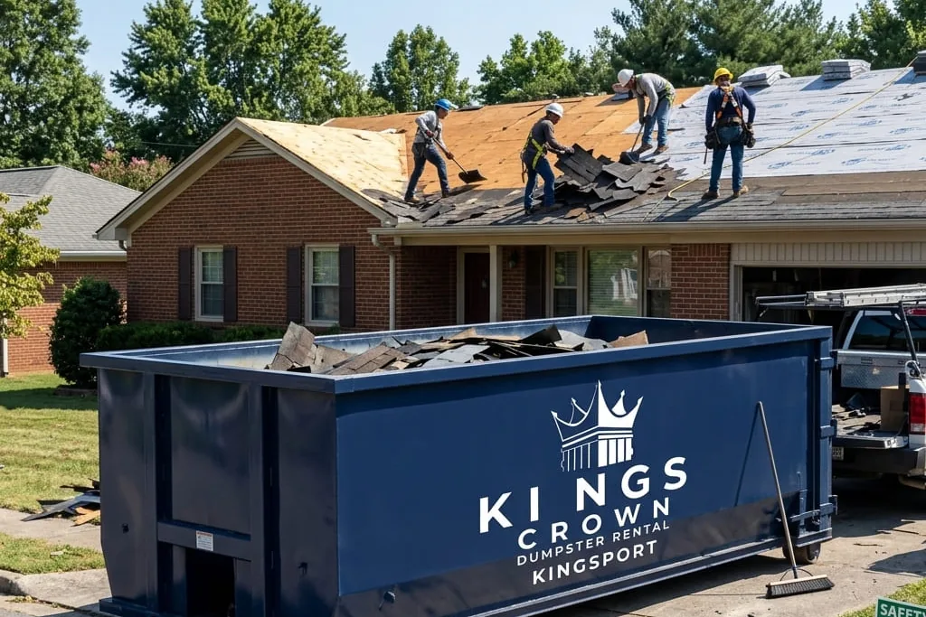 Roofing Dumpster Rental in Kingsport, TN